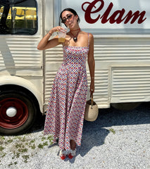 The Maisie Dress - Diamond Cherries Cherry Red