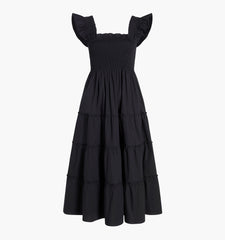 The Maternity Ellie Nap Dress - Black Cotton
