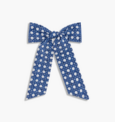 The Belle Bow - Navy Basketweave Cotton Poplin