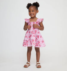 The Baby Ellie Nap Dress - Pink Delft Bouquet