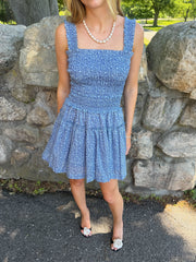 The Azalea Mini Nap Dress - Cornflower Ditsy Thistle
