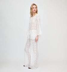 The Kaya Pool Pant - White Broderie