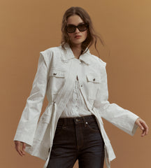 The Gillian Jacket - Ivory Eyelet