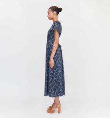 The Dominique Dress - Navy Cala Paisley
