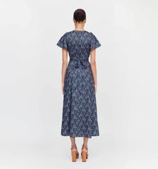 The Dominique Dress - Navy Cala Paisley