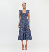 The Ellie Nap Dress - Navy Cala Paisley