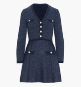 The Lana Dress - Navy Sequin