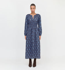 The Rosely Dress - Navy Cala Paisley