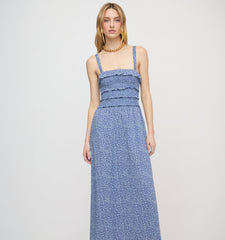 The Analiese Nap Dress - Cornflower Ditsy Thistle