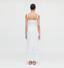 The Anjuli Nap Dress - Pastel Trellis Cotton