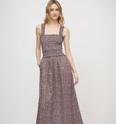The Azalea Maxi Nap Dress - Chocolate Ditsy Thistle