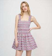 The Azalea Mini Nap Dress - Diamond Cherries Cherry Red
