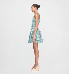 The Azalea Mini Nap Dress - Green Palm Ikat