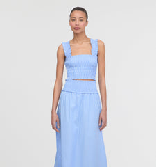 The Delphine Nap Skirt - Blue Stripe