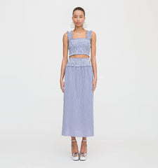The Azalea Nap Top - Navy Gingham