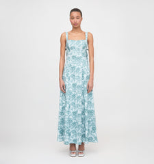 The Briony Dress - Ikat Garden Rose
