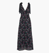 The Cassie Dress - Navy Scallop Bow Chintz