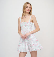 Roller Rabbit x Hill House The Ribbon Charlotte Nap Dress - Pink Monkey Block Stripe