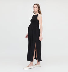 The Maternity Cosima Nap Dress - Black Jersey