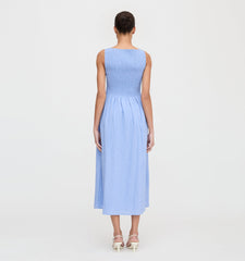 The Cosima Nap Dress - Bluebird Tonal Seersucker