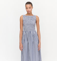 The Cosima Nap Dress - Navy Stripe