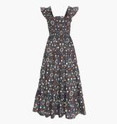 The Ellie Maxi Nap Dress - Chocolate Swedish Floral