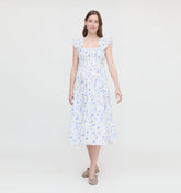 The Maternity Ellie Nap Dress - Blue Botanical