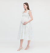 The Maternity Ellie Nap Dress - Pastel Trellis