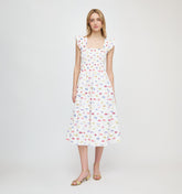 The Ellie Nap Dress - White Rainbow Fish