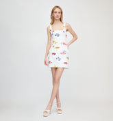 The Hallie Skirt - White Rainbow Fish