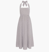 The Fleur Midi Dress - Chocolate Gingham