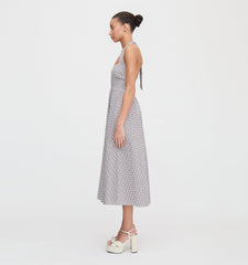 The Fleur Midi Dress - Chocolate Gingham
