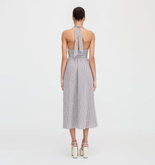 The Fleur Midi Dress - Chocolate Gingham