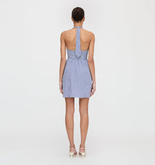 The Fleur Mini Dress - Navy Gingham