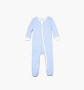 The Footie Pajama - Blue/White Stripe