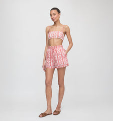 The Audrey Short - Coral Corsica Paisley