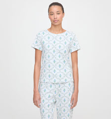 The Kelly Pajama Set - Green Trellis