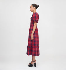 The Louisa Nap Dress - Cherry Tartan