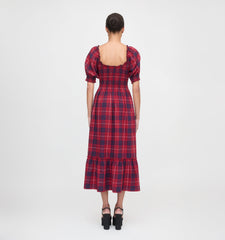 The Louisa Nap Dress - Cherry Tartan