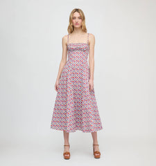 The Maisie Dress - Diamond Cherries Cherry Red