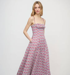 The Maisie Dress - Diamond Cherries Cherry Red