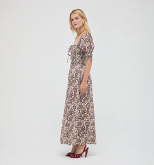 The Malene Nap Dress - Chedworth Paisley Brown