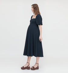 The Maternity Matilda Dress - Black Crepe