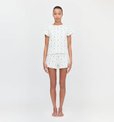 The Nina Pajama Set - Pastel Trellis