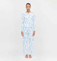 The Olivia Pajama Set - Blue Botanical