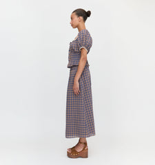 The Paulina Top - Brown Spencer Plaid
