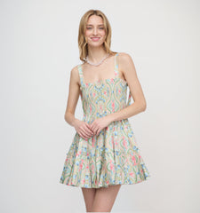 The Ribbon Charlotte Nap Dress - Sea Scroll