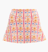 The Riley Pool Skirt - Pink Floral Block Stripe