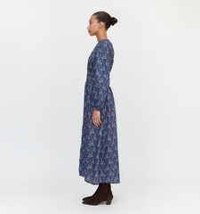 The Rosely Dress - Navy Cala Paisley