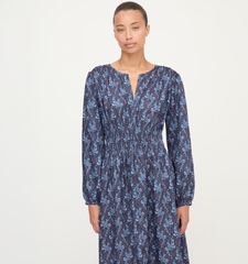The Rosely Dress - Navy Cala Paisley